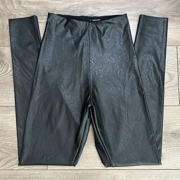 Commando Perfect Control Faux Leather High Waisted Black Leggings Size Small - Picture 2 of 10